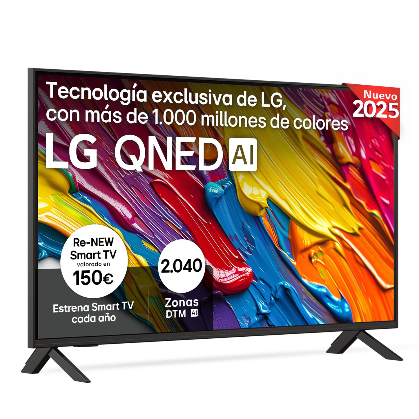LG 55QNED84A6C Televisão de 55", 4K QNED EVO, Smart TV, WebOS 25, processador potente e inteligente, Super Upscaling, Dolby Dilgital Plus, Alexa/Google Assistant, preto