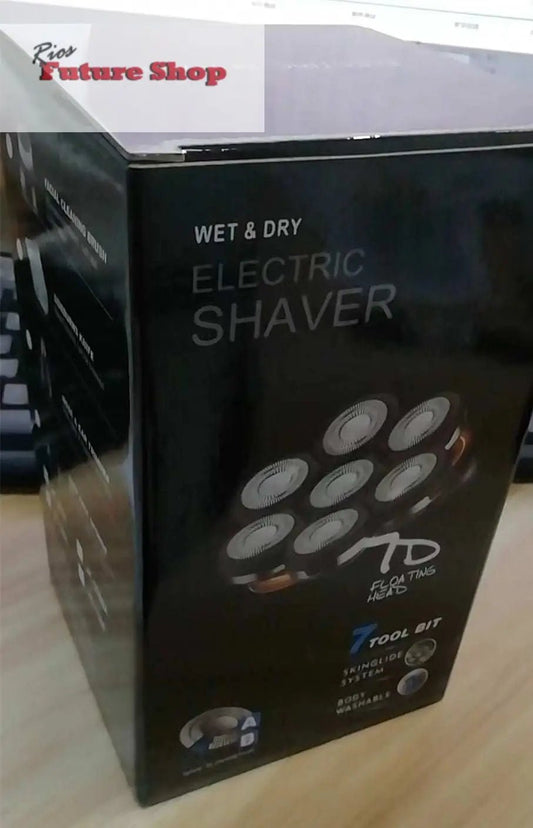 Máquina de barbear digital lavável masculina de sete lâminas - Rios Future Shop