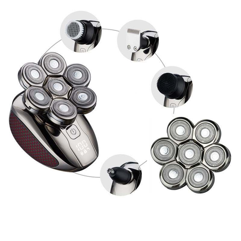 Máquina de barbear digital lavável masculina de sete lâminas - Rios Future Shop