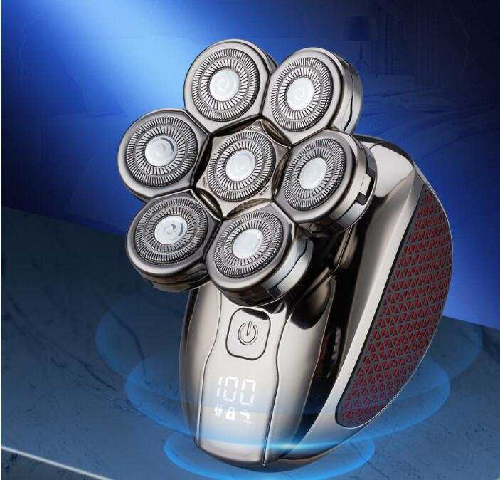 Máquina de barbear digital lavável masculina de sete lâminas - Rios Future Shop