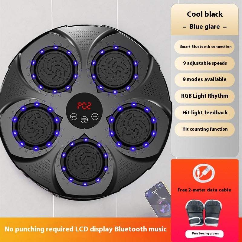 Máquina de boxe com música inteligente, equipamento de treinamento de alvo de parede de boxe para perda de peso em casa - Rios Future Shop