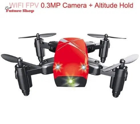 Micro Foldable RC Drone 3D Bearing Steering Wheel Remote Control Quadcopter Toys With Camera WiFi APP Control Helicopter Dron Kids Gift - Rios Future Shop