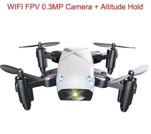 Micro Foldable RC Drone 3D Bearing Steering Wheel Remote Control Quadcopter Toys With Camera WiFi APP Control Helicopter Dron Kids Gift - Rios Future Shop