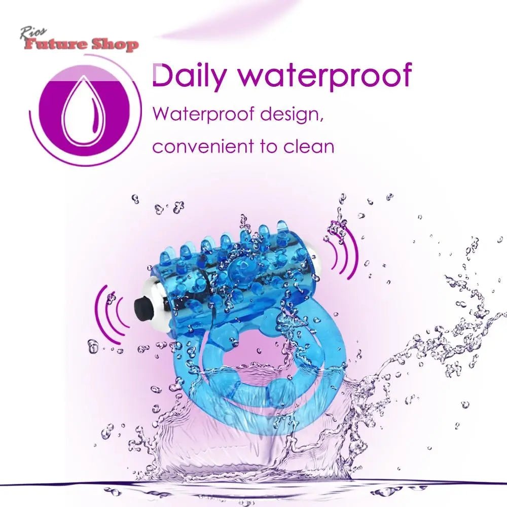 Novelty toy male longer lasting sex crystal penis cock vibrator ring vibrating sexy toys - Rios Future Shop