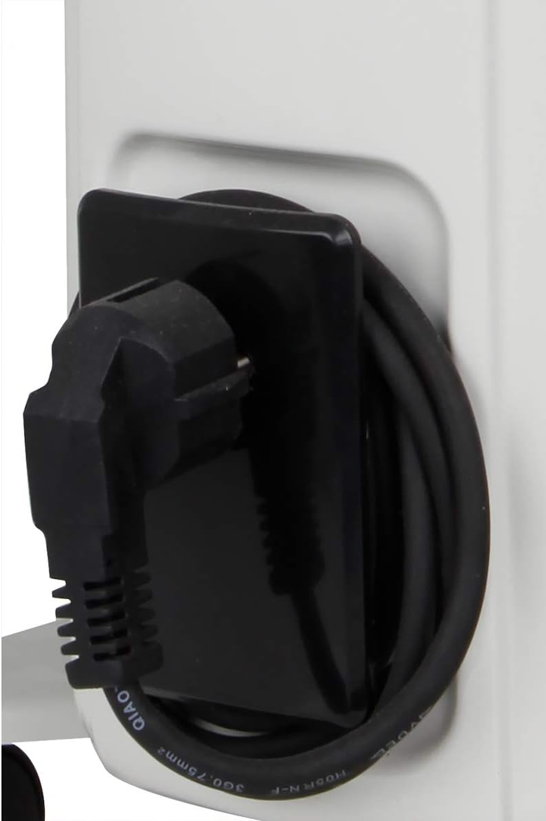 Orbegozo RF 2000, Radiador elétrico de baixo consumo, 2000 W, 3 potências de calor, 9 elementos, termostato regulável, proteção contra superaquecimento, rodas giratórias, cor branca