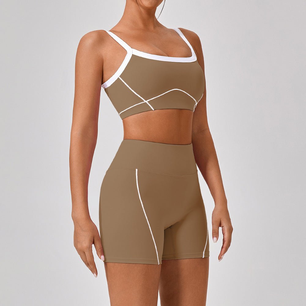 Outdoor Sports Yoga Suits Women's Spaghetti Strap Fitness Set - Rios Future Shop