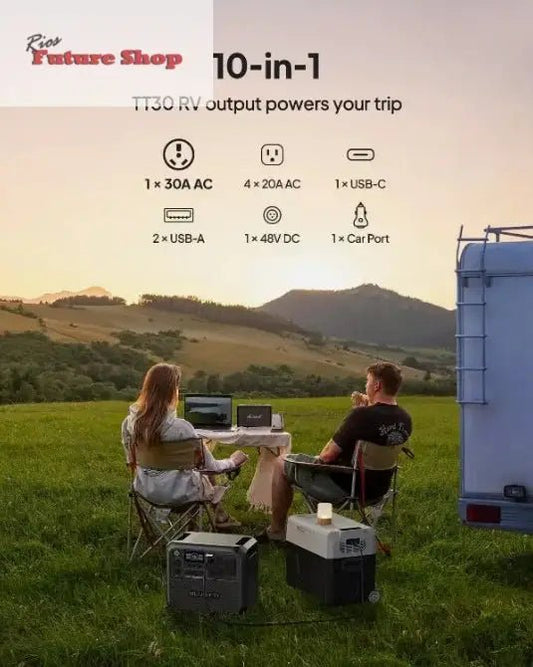 Portable Power Station Solar Generator for Backup 2048Wh 2400W - Rios Future Shop