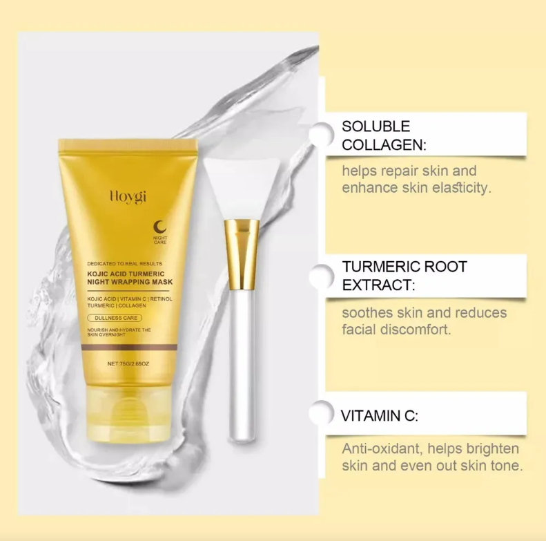 Hoygi Mascarilla Envolvente de Noche 75g – Regenera, Ilumina y Rejuvenece Mientras Duermes