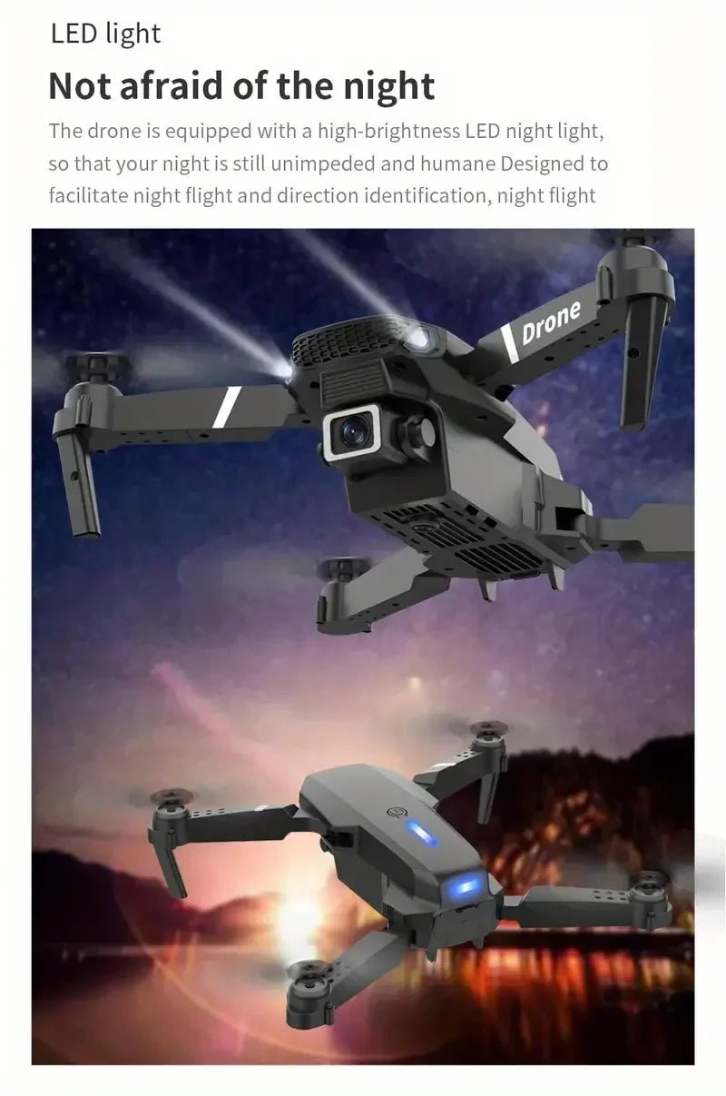 Professional Drone E88 - 4K HD Camera, WiFi FPV &Foldable - Rios Future Shop