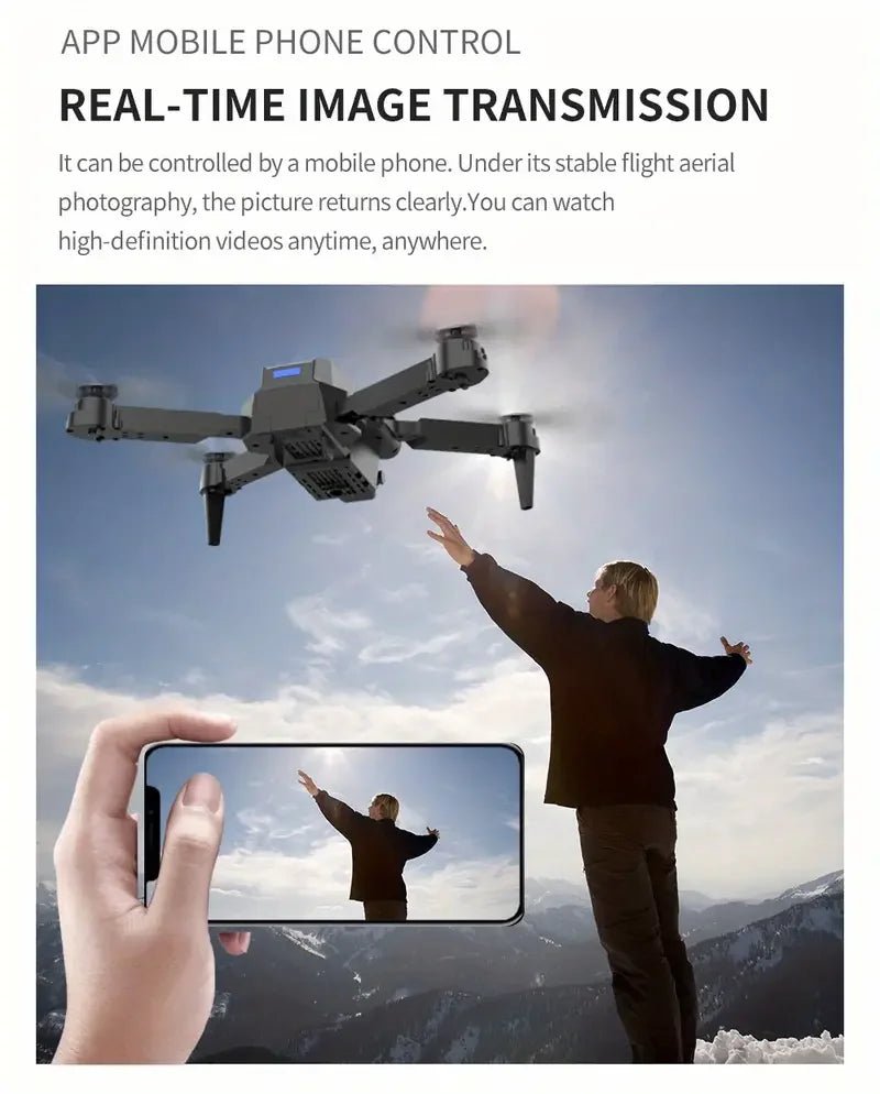 Professional Drone E88 - 4K HD Camera, WiFi FPV &Foldable - Rios Future Shop