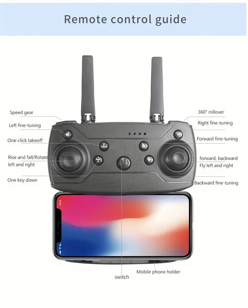 Professional Drone E88 - 4K HD Camera, WiFi FPV &Foldable - Rios Future Shop