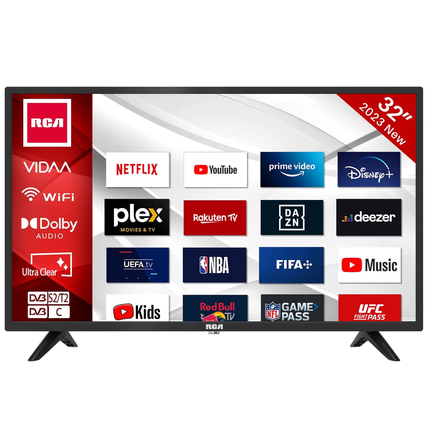 RCA E32 Televisión 32 Pulgadas (81cm) Non Smart LED TV 32" HD,Triple Reducción del Ruido,Modelo de Hotel,Modelo 2024