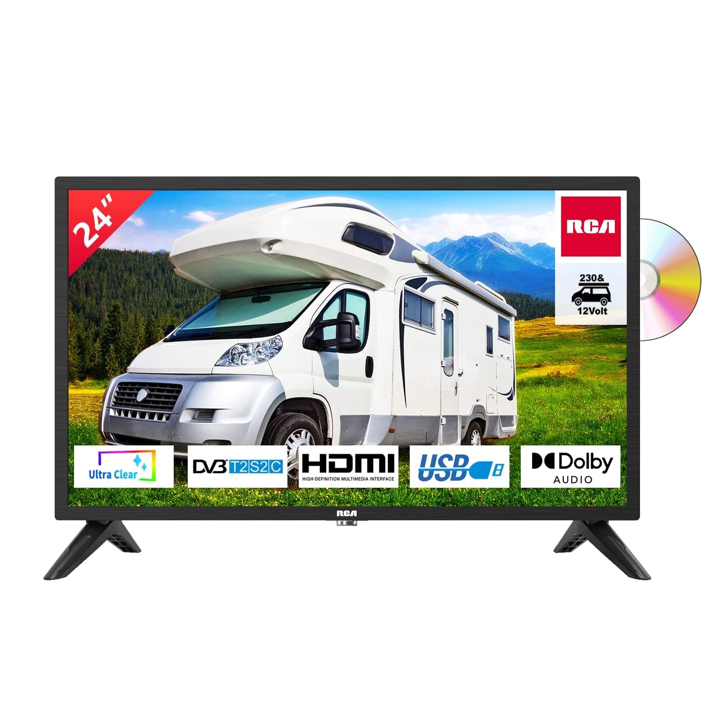 RCA E32 Televisión 32 Pulgadas (81cm) Non Smart LED TV 32" HD,Triple Reducción del Ruido,Modelo de Hotel,Modelo 2024