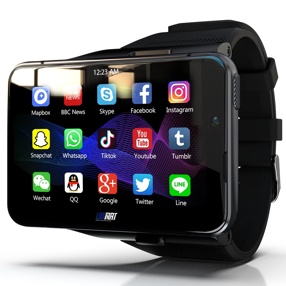 Smart Watch Phone 4G LTE Android 9 4+64GB Smartwatch 2.88" Screen Men Watch 2300mAh Dual Camera Face Unlock GPS WIFI DSers