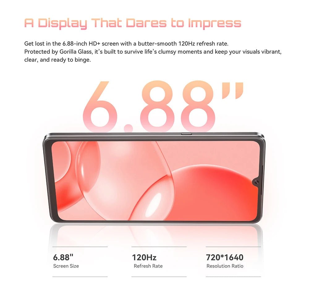 Smartphone 5G Cubot X100, Android 15, Dimensity 7025, 6nm, 2.5GHz,6.88-inch Screen,16GB(8+8),256GB, 64MP Camera, 5100mAh Battery DSersALIEXPRESS