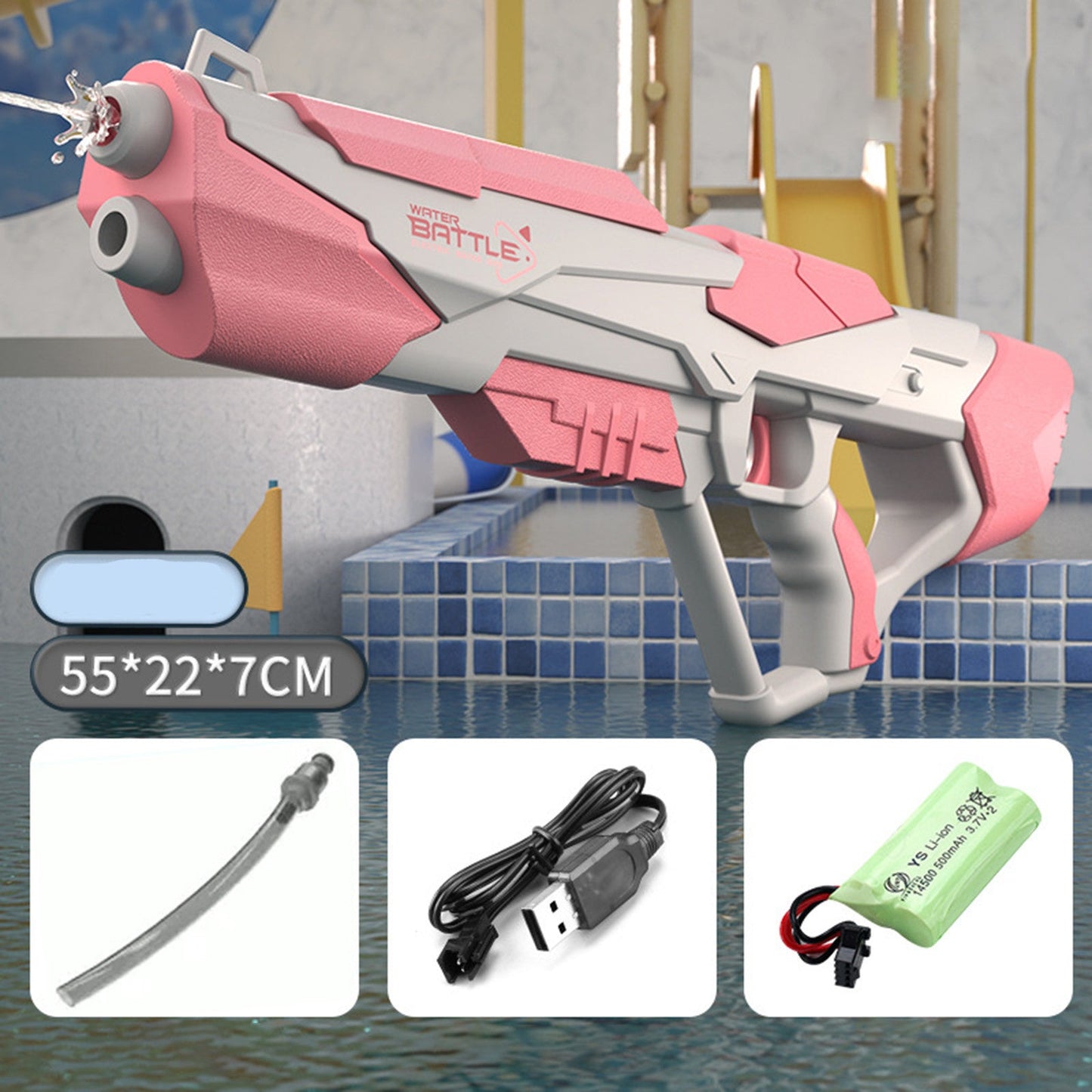 Space Water Gun Electric Automatic Water Absorption Toy - Rios Future Shop