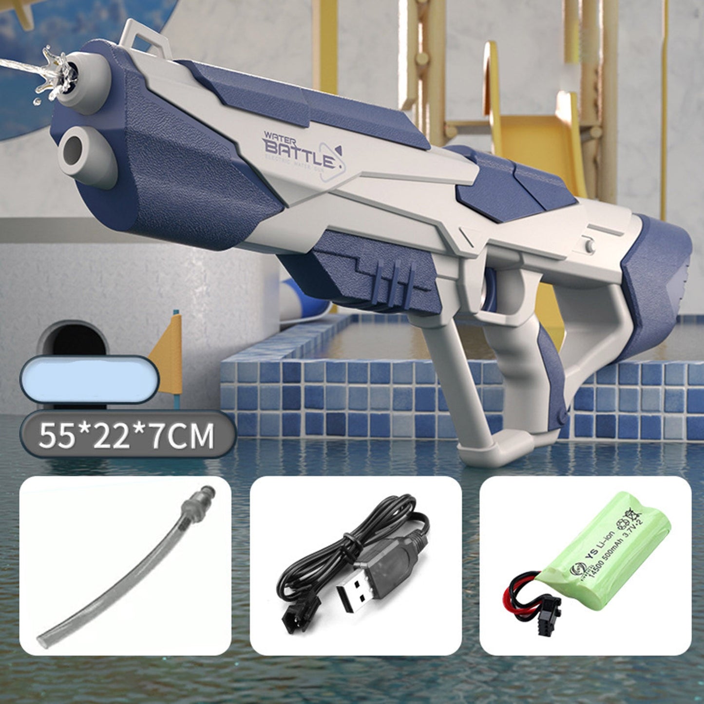 Space Water Gun Electric Automatic Water Absorption Toy - Rios Future Shop