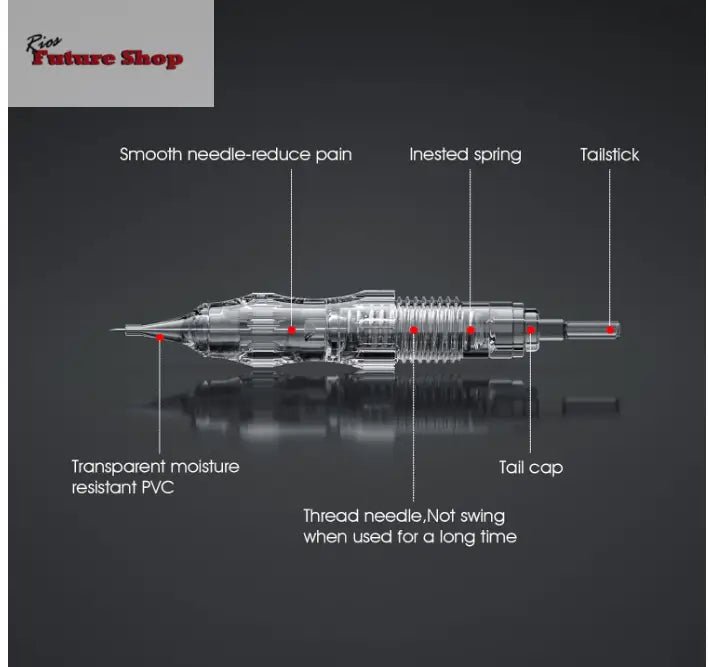 TATELF Kit de máquina de tatuagem completo com permanente Makeup máquina com 10 agulhas de cartucho, suprimentos de delineador de olhos - Rios Future Shop