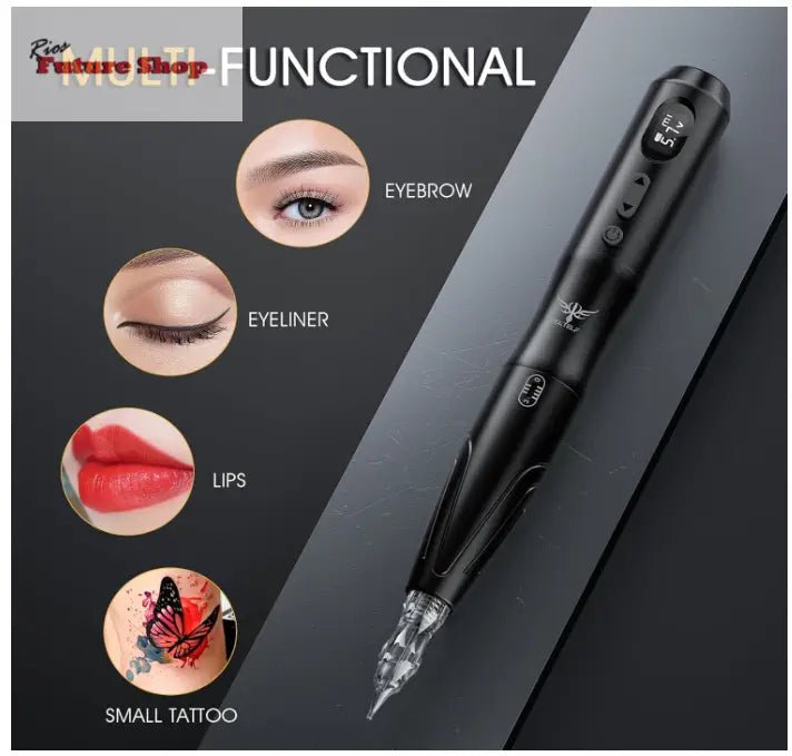 TATELF Kit de máquina de tatuagem completo com permanente Makeup máquina com 10 agulhas de cartucho, suprimentos de delineador de olhos - Rios Future Shop