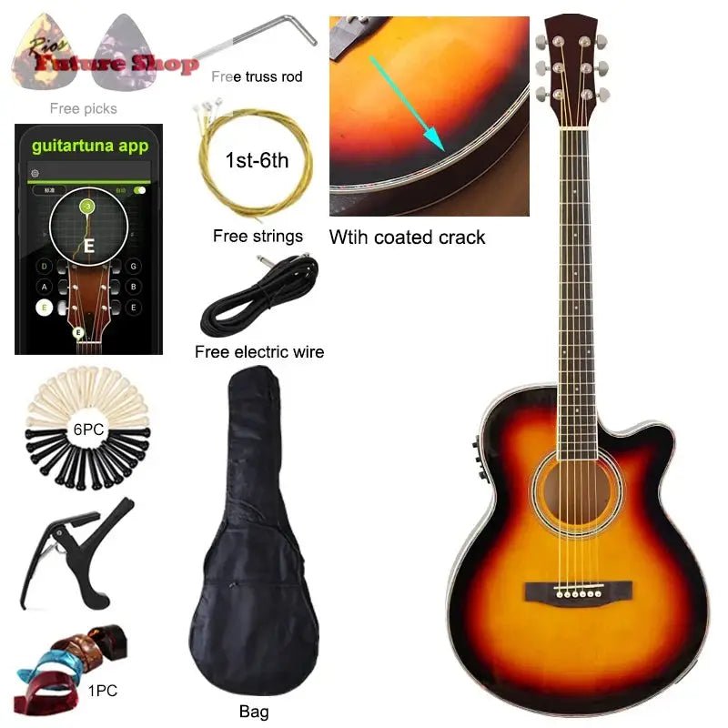 Thin Body Acoustic Electric Guitar - Rios Future Shop