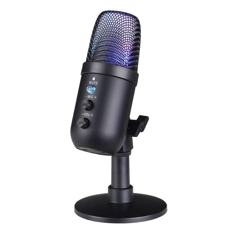 USB Microphone RGB Mobile Phone Computer Live Karaoke E - sports Games Microphone - Rios Future Shop