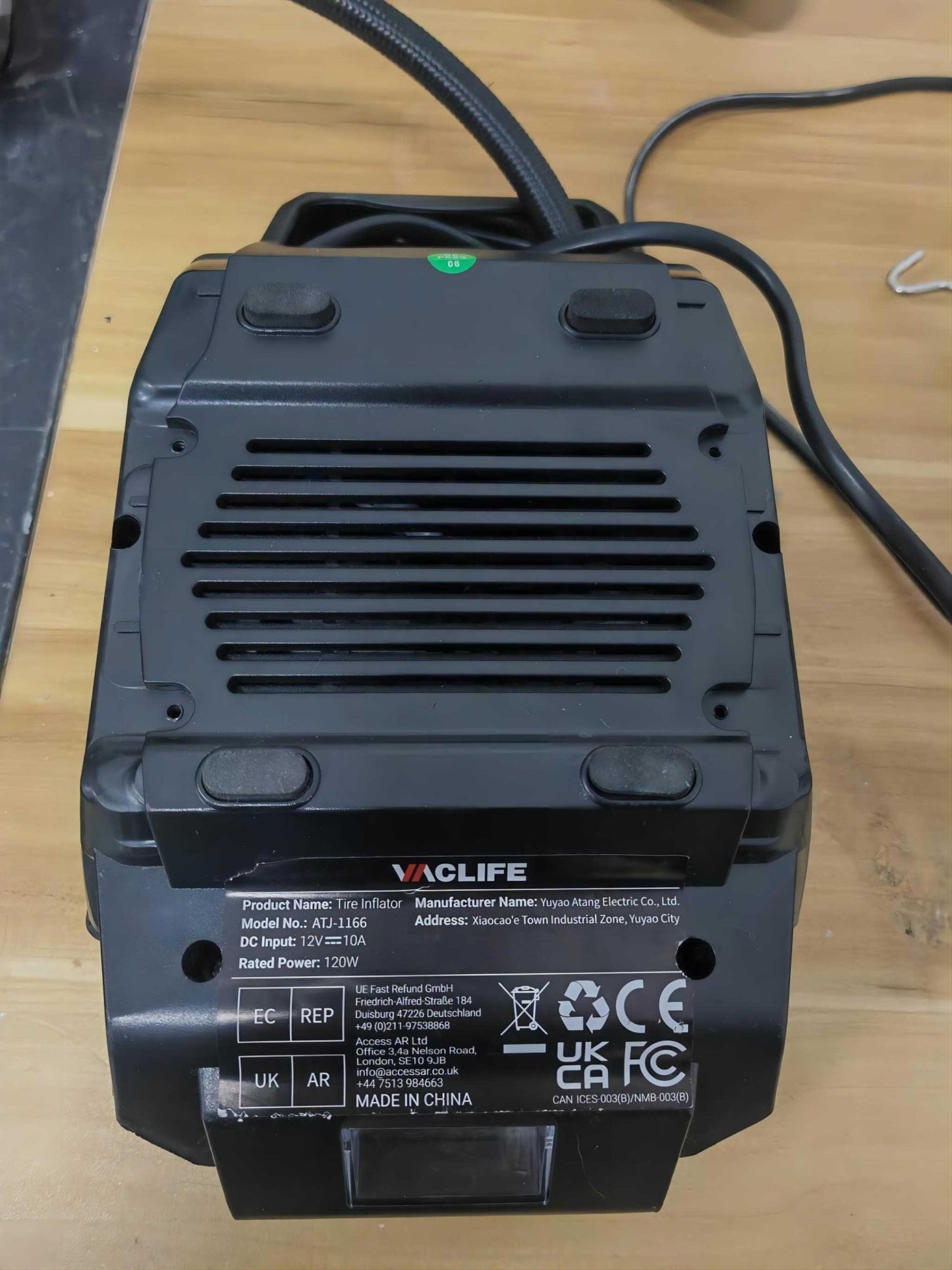 VacLife Air Compressor Tire Inflator, DC 12V Portable Air Compressor - Rios Future Shop