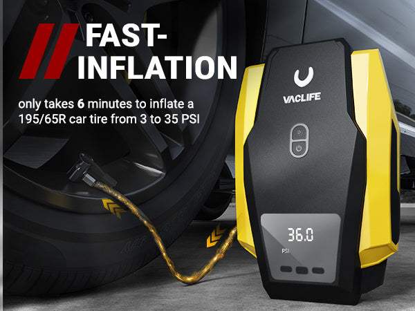 VacLife Air Compressor Tire Inflator, DC 12V Portable Air Compressor - Rios Future Shop