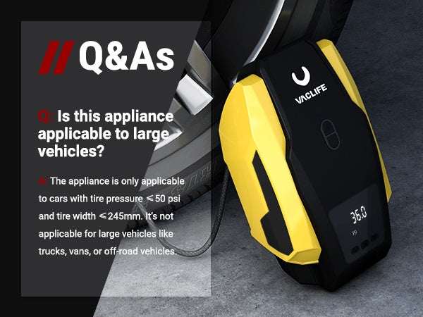 VacLife Air Compressor Tire Inflator, DC 12V Portable Air Compressor - Rios Future Shop