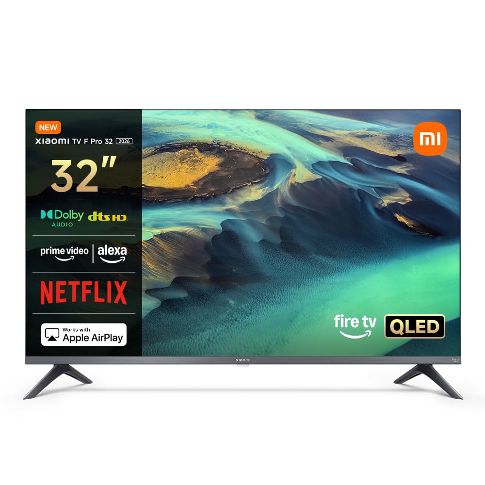 XIAOMI TV F Pro 75, 75 Pulgadas (190 cm), 4K UHD QLED, Smart TV, Fire TV, Control por Voz Alexa, HDR10+, Modo Game Boost 120Hz, MEMC, 2GB+32GB, Compatible con Apple AirPlay, 2025