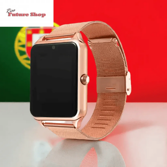 Z60 com pulseira de metal relógio inteligente e com câmera android - Rios Future Shop