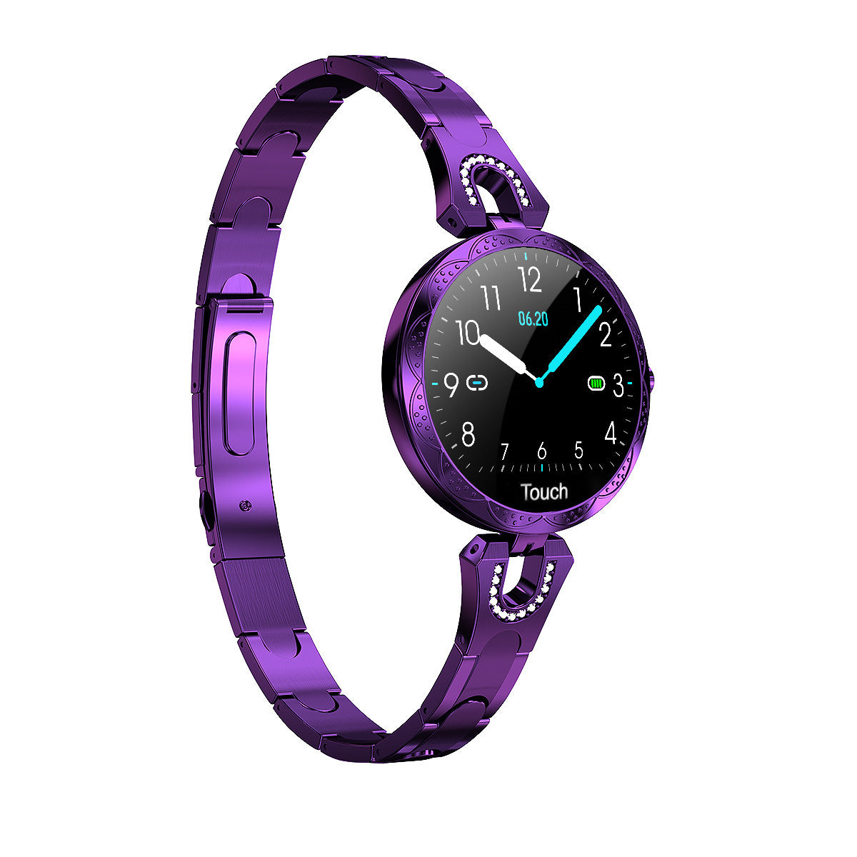 Reloj inteligente deportivo para mujer, resistente al agua, con control del ritmo cardíaco y pantalla táctil.