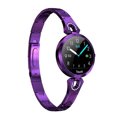 Reloj inteligente deportivo para mujer, resistente al agua, con control del ritmo cardíaco y pantalla táctil.