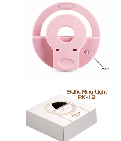 Ring Light Luz para celular, modelo de carregamento USB rk12