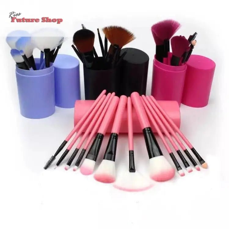 12pcs-makeup-brush-set-blush-eyeshadow-eyelash-highlighter-makeup-brush-6743426 - Rios Future Shop