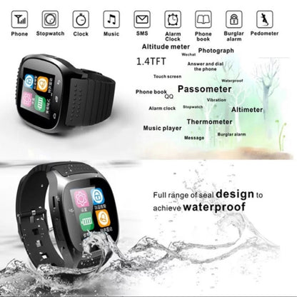 Smartwatch m26 mate, à prova d' água, bt, para smartphones android e ios, via app