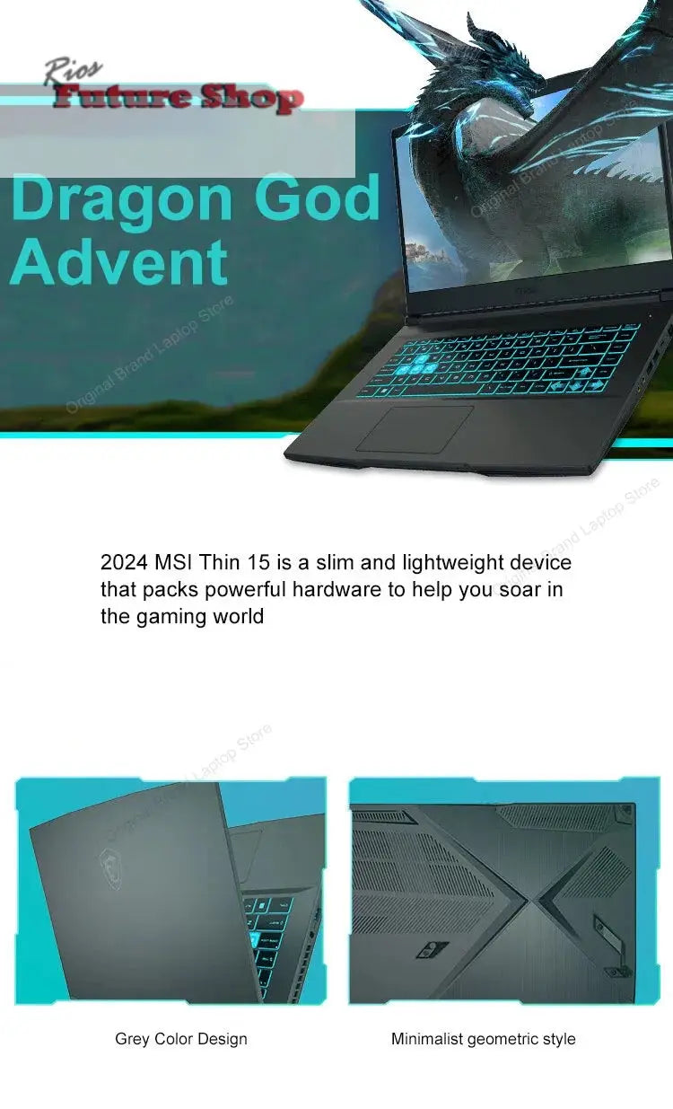 2024 MSI Thin 15 Gaming Laptop 15.6 Inch 2.5K FHD 144Hz IPS Screen Notebook i5-13420H 32GB 1TB RTX3050 Gaming Netbook Computer DSersALIEXPRESS