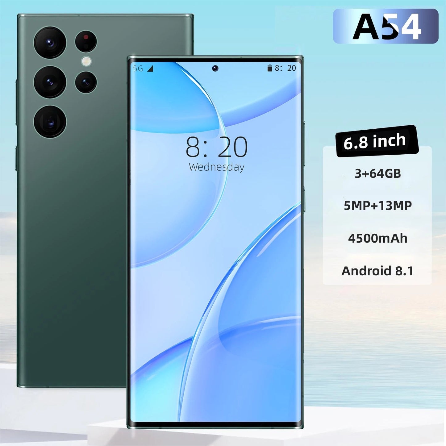 2024 new version original A54 5g mobile phone 6.8 inch 16Gb + 512Gb Android 13 smartphone dual-sec ten-core smartphone DSersALIBABA