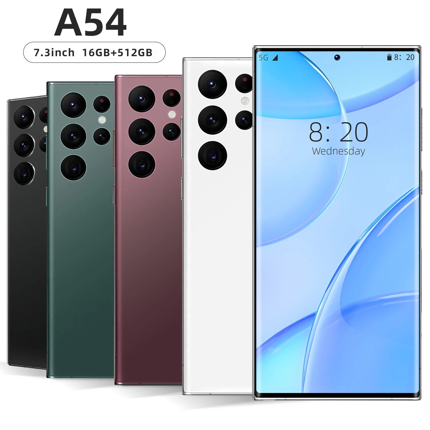 2024 new version original A54 5g mobile phone 6.8 inch 16Gb + 512Gb Android 13 smartphone dual-sec ten-core smartphone DSersALIBABA