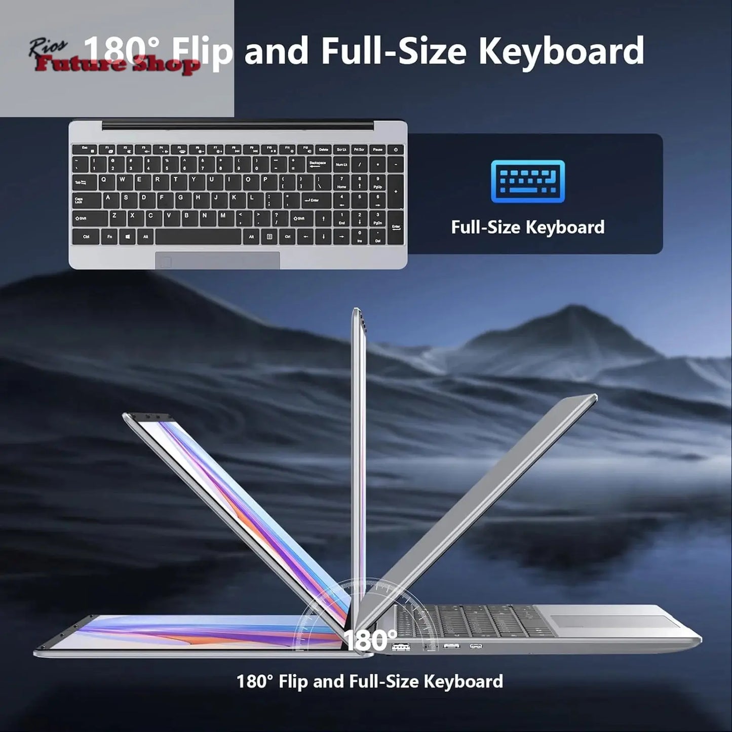 2025 NEW 15.6" Portable Laptop Intel N95 32GB DDR4 2TB SSD 7500mAh Windows11 Office Notebook Pc Gamer with Backlit Fingerprint - Rios Future Shop