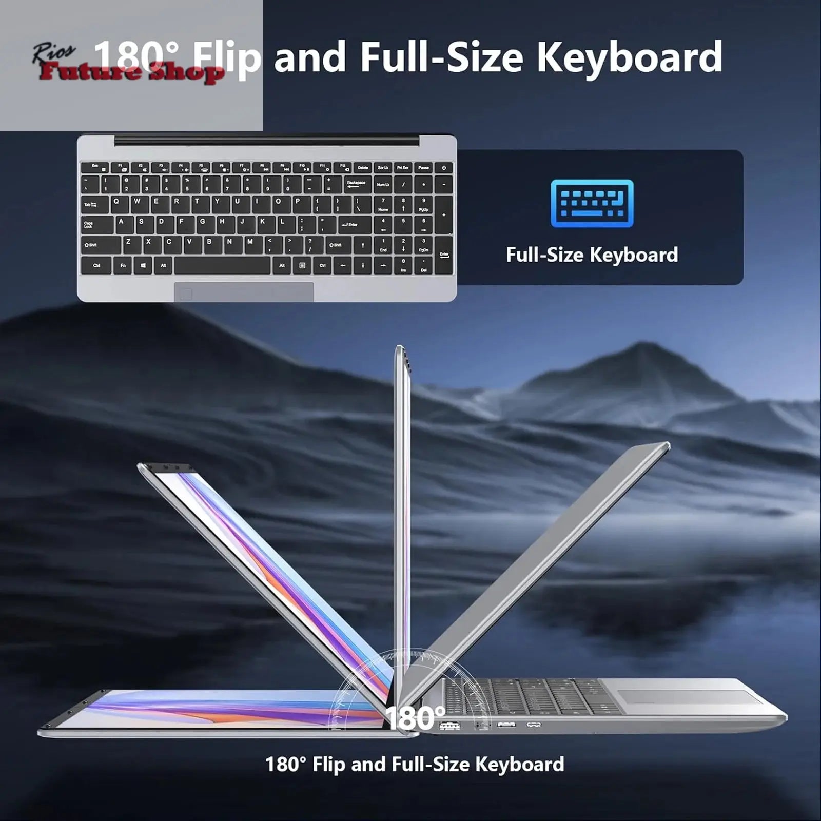 2025 NEW 15.6" Portable Laptop Intel N95 32GB DDR4 2TB SSD 7500mAh Windows11 Office Notebook Pc Gamer with Backlit Fingerprint - Rios Future Shop