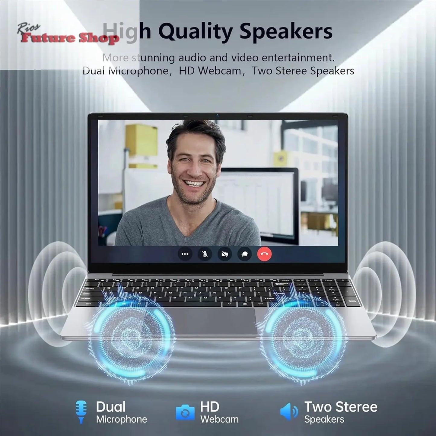 2025 NEW 15.6" Portable Laptop Intel N95 32GB DDR4 2TB SSD 7500mAh Windows11 Office Notebook Pc Gamer with Backlit Fingerprint - Rios Future Shop