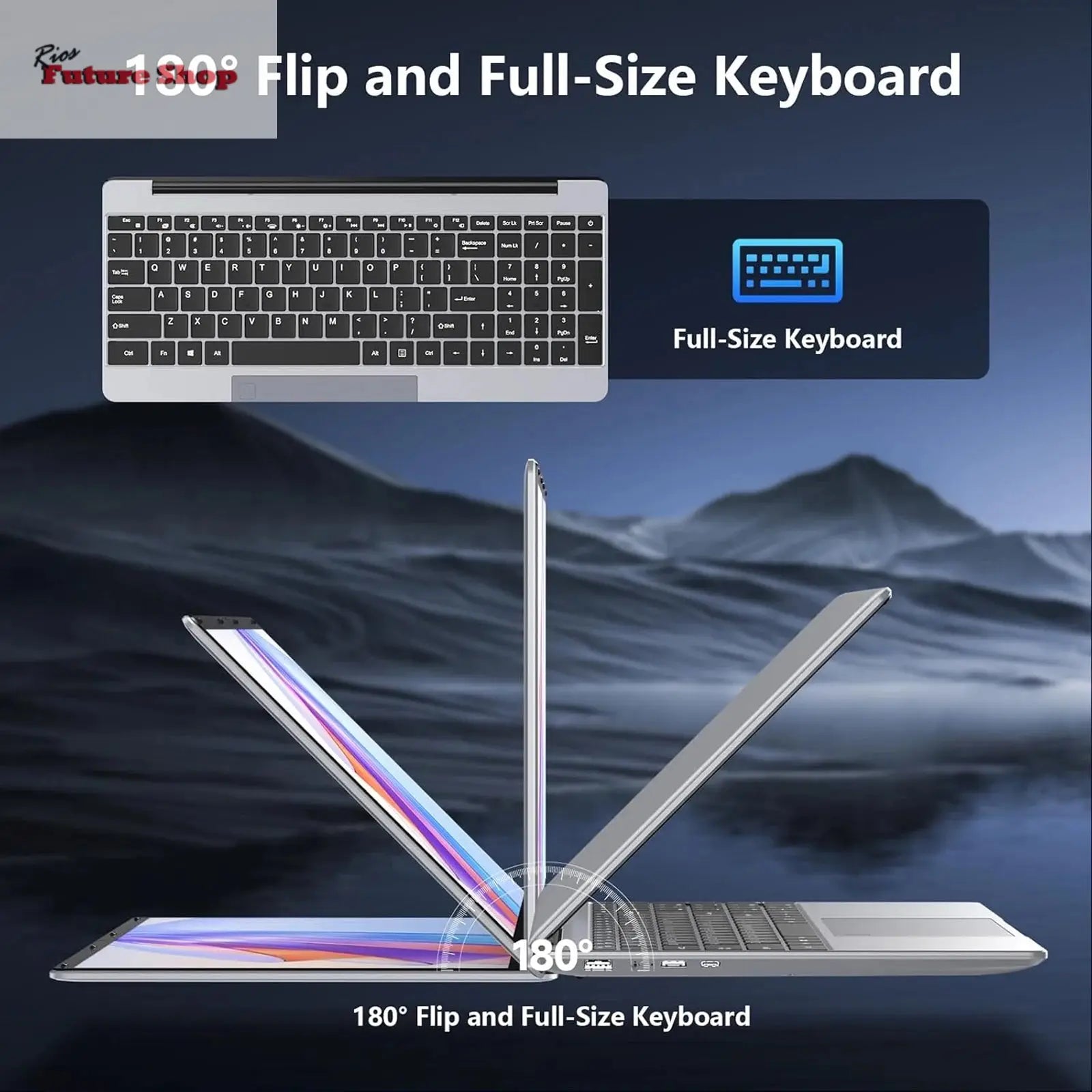 2025 NEW 15.6" Portable Laptop Intel N95 32GB DDR4 2TB SSD 7500mAh Windows11 Office Notebook Pc Gamer with Backlit Fingerprint - Rios Future Shop