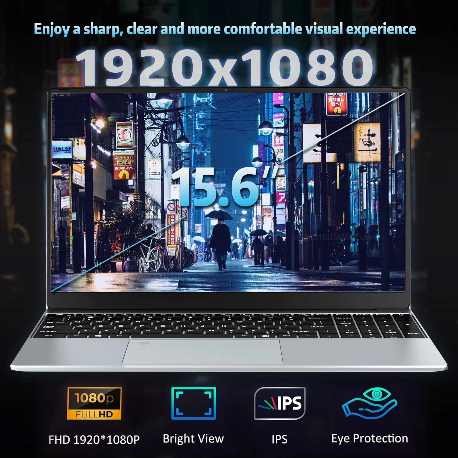 2025 NEW 15.6" Portable Laptop Intel N95 32GB DDR4 2TB SSD 7500mAh Windows11 Office Notebook Pc Gamer with Backlit Fingerprint DSers