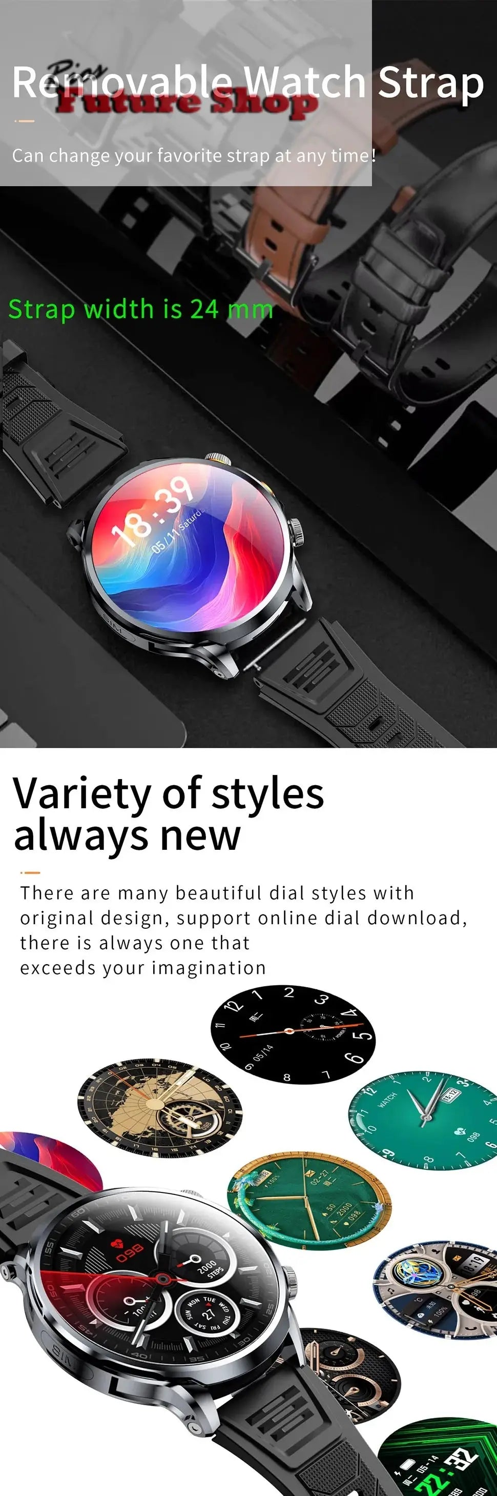 2025 novo relógio inteligente 4g android 1.95 polegada ips 360*360 tela com câmera 200w gps wifi 32gb rom smartwatch com bateria 1100mah - Rios Future Shop