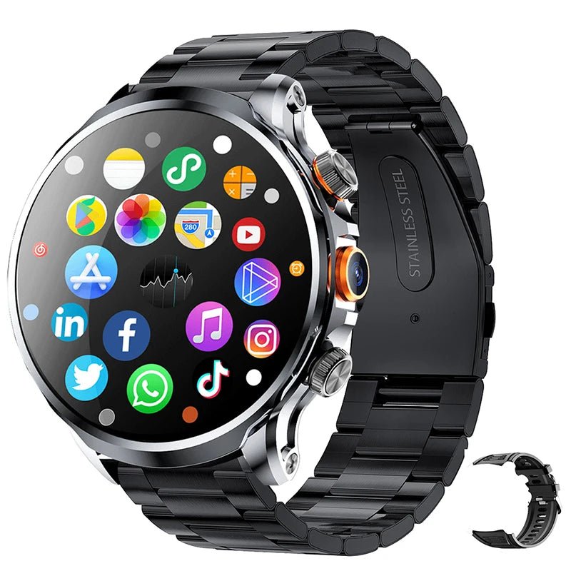 2025 novo relógio inteligente 4g android 1.95 polegada ips 360*360 tela com câmera 200w gps wifi 32gb rom smartwatch com bateria 1100mah DSersALIEXPRESS