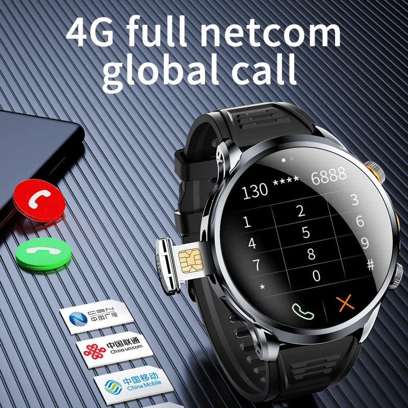 2025 novo relógio inteligente 4g android 1.95 polegada ips 360*360 tela com câmera 200w gps wifi 32gb rom smartwatch com bateria 1100mah DSersALIEXPRESS