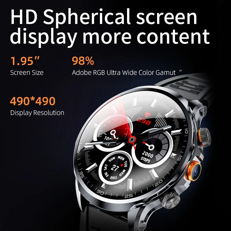 2025 novo relógio inteligente 4g android 1.95 polegada ips 360*360 tela com câmera 200w gps wifi 32gb rom smartwatch com bateria 1100mah DSersALIEXPRESS