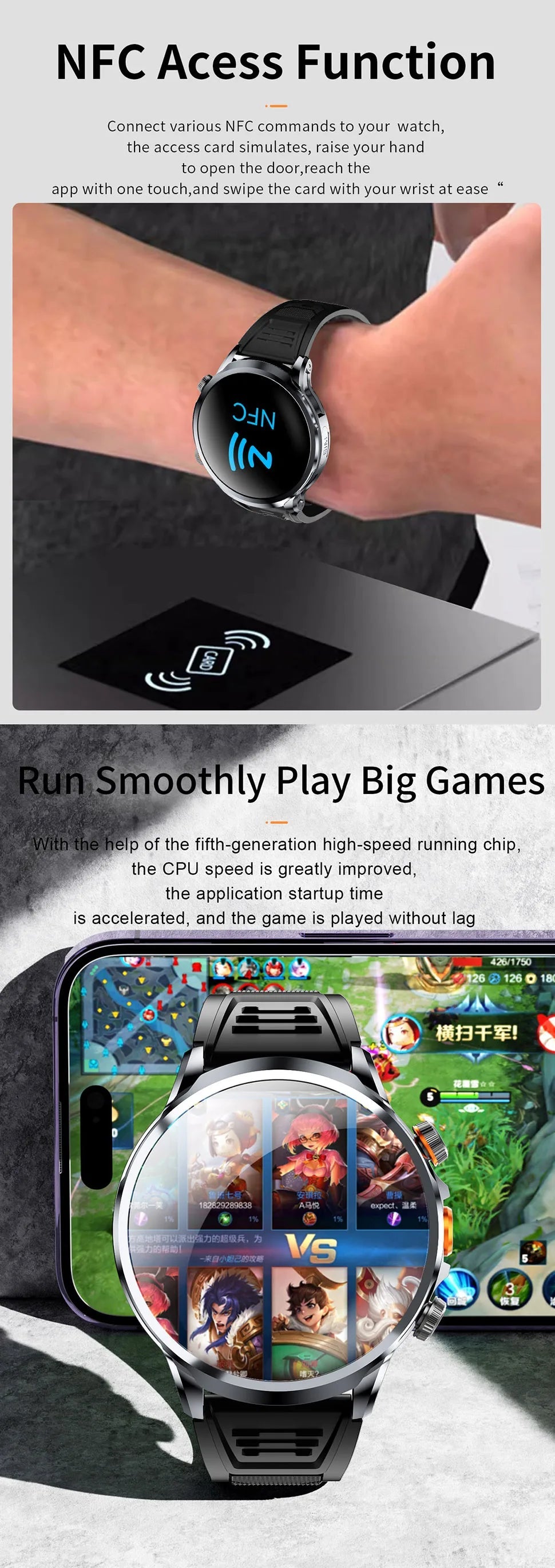 2025 novo relógio inteligente 4g android 1.95 polegada ips 360*360 tela com câmera 200w gps wifi 32gb rom smartwatch com bateria 1100mah DSersALIEXPRESS