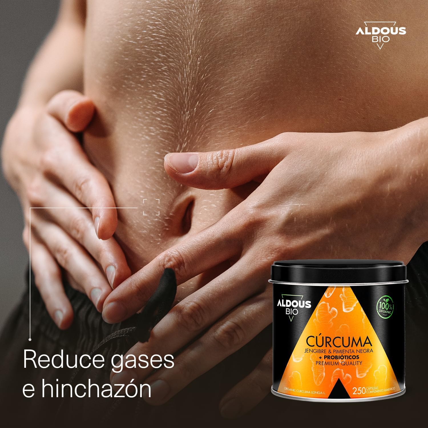 250 cápsulas PROBIÓTICOS BIO Cúrcuma com gengibre e pimenta preta, 1460 mg - Rios Future Shop