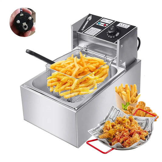2500W 6L 220V Electric Deep Fryer Stainless Steel Electric Fryer Household Chips Frying Pan French Fries Making Machine DSersALIEXPRESS